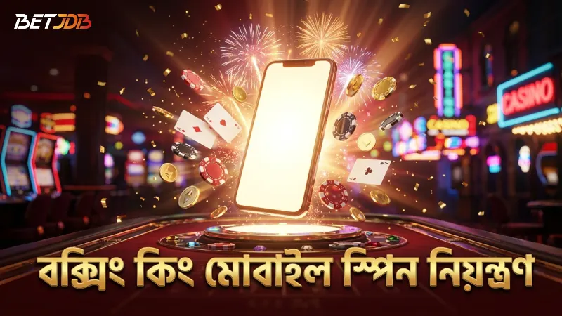 বক্সিং কিং মোবাইল ইন্টারফেসে স্পিন নিয়ন্ত্রণ সহজ।
