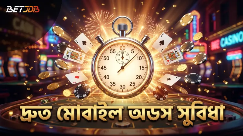 দ্রুত মোবাইল অডস দেখে বাজি ধরার সুবিধা।